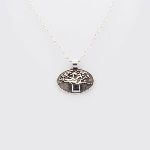 Boabab tree / Kremetart Silver Jewellery Pendant