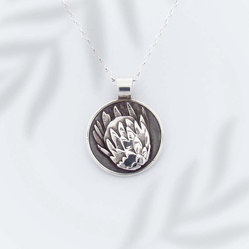 Protea Silver Jewellery Pendant